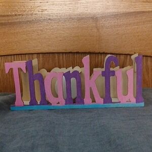 Colorful Thankful Sign